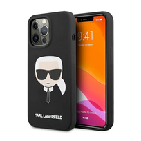 Zdjęcie do “Karl Lagerfeld Liquid Silicone Ikonik Karl`s Head Black - etui iPhone 13 Pro”.
