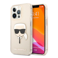 Karl Lagerfeld Choupette Head Glitter etui iPhone 13 Pro (złoty)