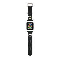 Karl Lagerfeld Silicone Karl & Choupette Heads pasek do Apple Watch 42/44/45 mm (czarny)