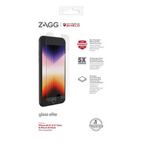 ZAGG Invisible Shield Glass Elite szkło ochronne z powłoką antybakteryjną do iPhone SE (2. i 3. gen)/8/7/6s/6