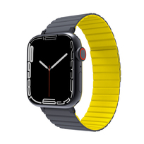 JCPAL FlexForm pasek Apple Watch 38/40/41 mm (rozmiar S) (szary/żółty)