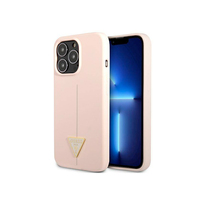 Zdjęcie do “Guess Silicone Triangle Pink - etui iPhone 13 Pro/13”.