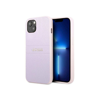 Zdjęcie do “Guess Saffiano Hot Stamp & Metal Logo Lilac - etui iPhone 13”.