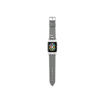 Karl Lagerfeld Saffiano Karl Head pasek do Apple Watch 42/44/45 mm (srebrny)