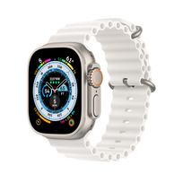 Apple Watch Ultra 49 mm GPS + Cellular tytan z paskiem Ocean w kolorze białym