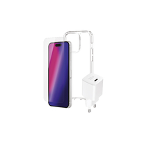 B.On Starter Pack – zestaw startowy do iPhone 14 Pro (obudowa ochronna, szkło ochronne, ładowarka sieciowa 20W)