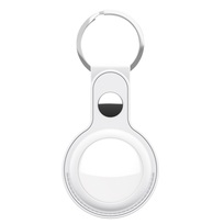 KeyBudz AirTag Keyring White - skórzane etui ochronne do AirTag
