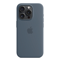 Apple iPhone 15 Pro Silicone Case with MagSafe - Storm Blue