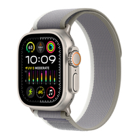 Apple Watch Ultra 2 49 mm GPS + Cellular tytan z opaską Trail w kolorze zielony/szary - rozm. S/M