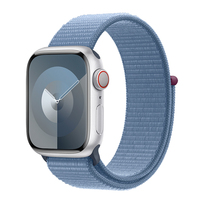 Apple Watch Series 9 GPS + Cellular 41mm Silver Aluminium Case with Winter Blue Sport Loop