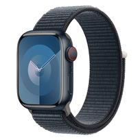Apple Watch Series 9 GPS + Cellular 45mm Silver Aluminium Case with Storm Blue Sport Band - S/M