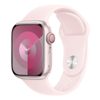 Apple Watch Series 9 GPS + Cellular 45mm Pink Aluminium Case with Light Pink Sport Band - M/L