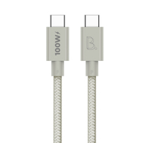 Zdjęcie do “B. On Nylon USB-C to USB-C 1m Natural Titanium - przewód USB-C”.