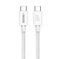 Zdjęcie do “B. On Nylon USB-C to USB-C 1m White - przewód USB-C”.