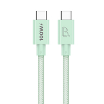 Zdjęcie do “B. On Nylon USB-C to USB-C 1m Green - przewód USB-C”.