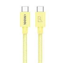 Zdjęcie do “B. On Nylon USB-C to USB-C 1m Yellow - przewód USB-C”.