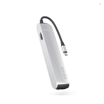 Zdjęcie do “Epico Slim 6in1 silver - przejściówka USB-C”.