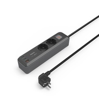 Zdjęcie do “Hama Power Strip 2-Way 2xUSB-C + USB-A 65W - listwa zasilająca”.