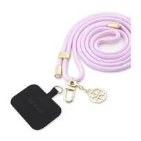 Zdjęcie do “Guess Crossbody Nylon 4G Metal Charm liliowy - zawieszka”.