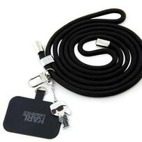 Zdjęcie do “Karl Lagerfeld Crossbody Strap czarny - zawieszka”.