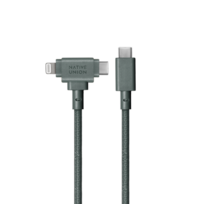 Zdjęcie do “Native Union Belt Cable Duo USB-C to USB-C i Lightning 1,5m Zielony - kabel USB-C”.