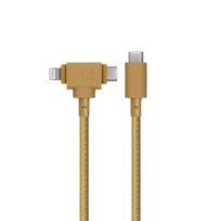 Zdjęcie do “Native Union Belt Cable Duo USB-C to USB-C i Lightning 1,5m Kraft - kabel USB-C”.
