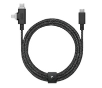 Zdjęcie do “Native Union Belt Cable Pro 240W USB-C to USB-C i Lightning Czarny - kabel USB-C”.