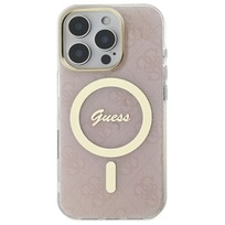 Guess IML 4G MagSafe różowy - etui iPhone 16 Pro
