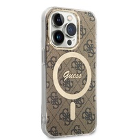 Guess IML 4G MagSafe brązowy - etui iPhone 16 Pro