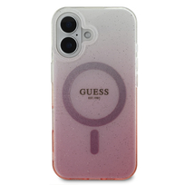 Guess IML Glitter Gradient MagSafe różowy - wtui iPhone 16 Plus