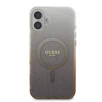 Guess IML Glitter Gradient MagSafe brązowy - etui iPhone 16