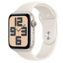 Apple Watch SE GPS 44mm Starlight Aluminium Case with Starlight Sport Band - M/L