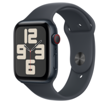 Apple Watch SE GPS + Cellular 44mm Midnight Aluminium Case with Midnight Sport Band - S/M