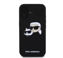 Karl Lagerfeld Silicone Double Heads Print MagSafe Czarny - etui iPhone 16