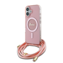Guess Crossbody Cord Script MagSafe Różowy - iPhone 16