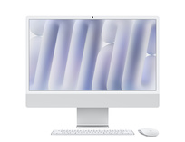Apple iMac 24" z ekranem Retina 4,5K, 10-rdzeniowy procesor M4 z 10-rdzeniową grafiką, RAM 16 GB, dysk 256 GB - srebrny