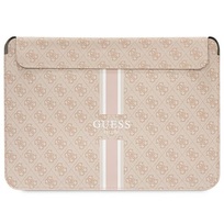 Guess 4G Sleeve With Printed Stripes Pink - pokrowiec MacBook 14"