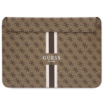 Guess 4G Sleeve With Printed Stripes Brown - pokrowiec MacBook 16"