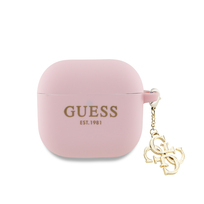 Guess Silicone 4G Charm różowy - etui AirPods 4