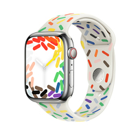 Zdjęcie do “Apple Pasek sportowy Pride Edition do koperty 45 mm – rozmiar M/L- Produkt używany”.