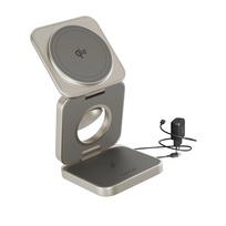Zdjęcie do “Epico UltraBase EF55 3in1 Foldable Wireless Charging Stand tytan - ładowarka bezprzewodowa”.