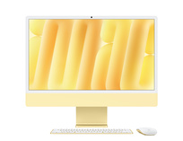 Zdjęcie do “Apple iMac 24" z ekranem Retina 4,5K, 8-rdzeniowy procesor M4 z 8-rdzeniową grafiką, RAM 16 GB, dysk 256 GB, Gigabit Ethernet, klaw. numeryczna - żółty”.