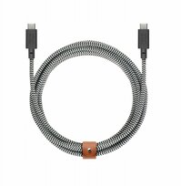 Zdjęcie do “Native Union Belt Cable XL USB-C to USB-C 3m Zebra - kabel USB-C”.
