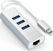 Zdjęcie do “Satechi Aluminium Hub 2in1 Srebrny - przejściówka USB-C”.