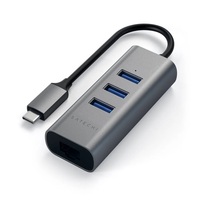 Zdjęcie do “Satechi Aluminium Hub 2in1 Gwiezdna Szarość - przejściówka USB-C”.
