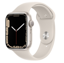 Zdjęcie do “Apple Watch Series 7 GPS, 45mm Starlight Aluminium Case with Starlight Sport Band - Regular - Produkt używany”.