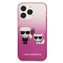 Zdjęcie do “Karl Lagerfeld Karl And Choupette Bodies Gradient Pink - etui iPhone 13 Pro”.