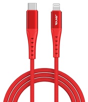 Zdjęcie do “JINYA TechLink 1,8M USB-C Lightning Red - kabel lightning”.