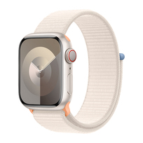 Zdjęcie do “Apple Watch Series 9 GPS + Cellular 41mm Starlight Aluminium Case with Starlight Sport Loop - Produkt używany”.