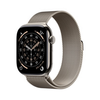 Zdjęcie do “Apple Watch Series 11 GPS + Cellular 46mm Natural Titanium Case with Natural Milanese Loop - M/L - Produkt otwarty”.